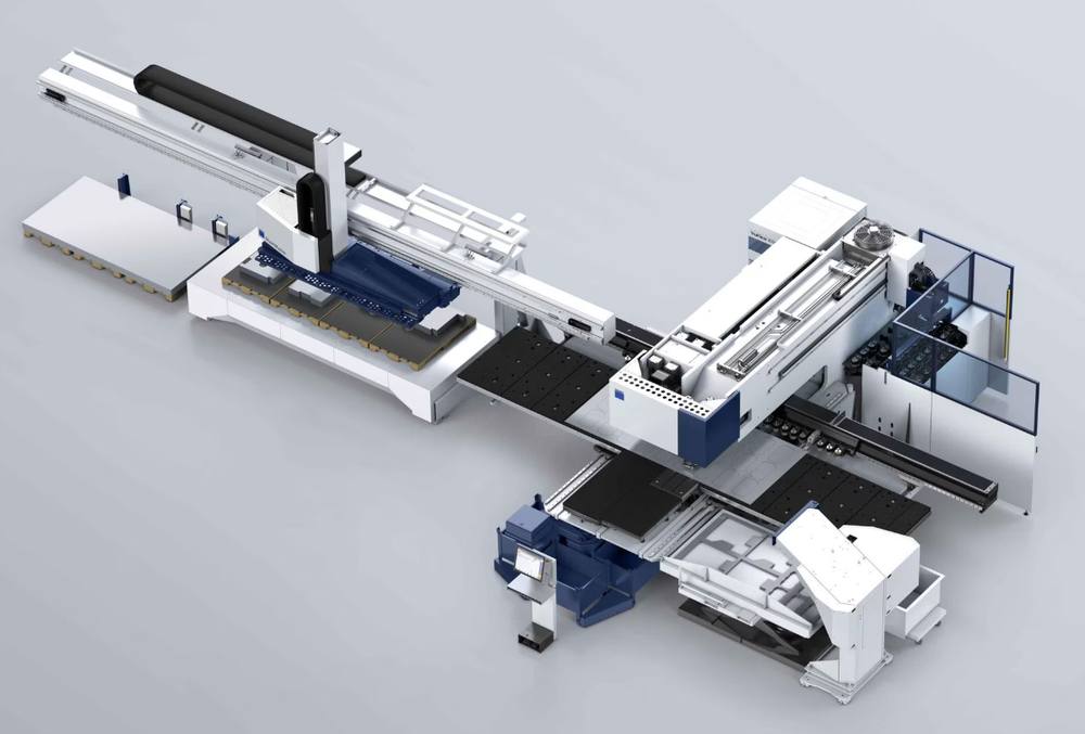 TRUMPF TruMatic 7000 Laser-Stanz-Kombination HEIBI TRUMPF TruMatic 7000 Laser-Stanz-Kombination mit automatischer Be- und Entladung
